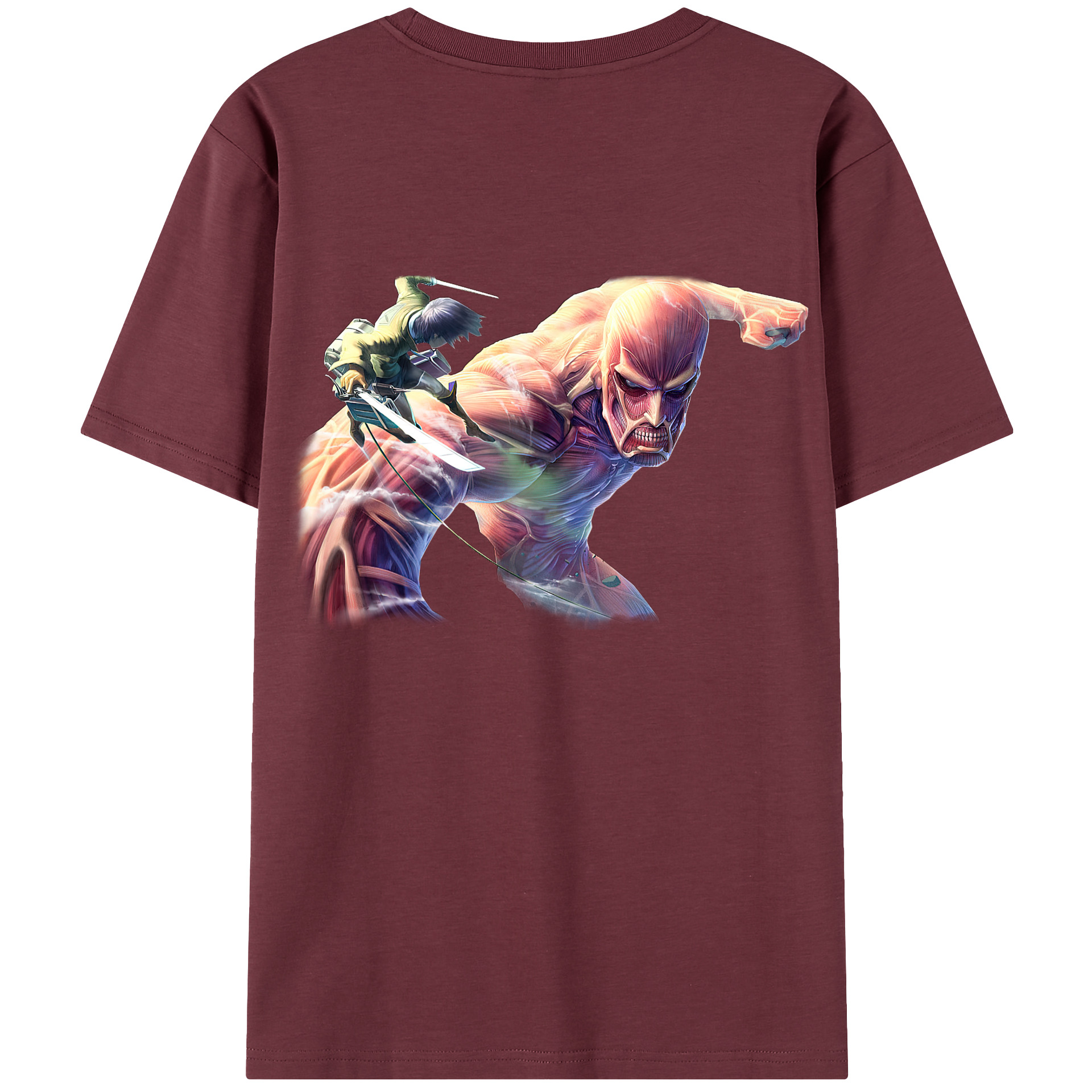 （画像用） 進撃の巨人 Attack on Titan 綿100％半袖Tシャツ（背面プリント）